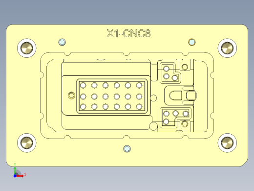 X1-CNC8笔记本CNC工装夹具三维模型-0130前视缩略图