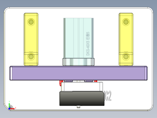 音响外壳CNC铣侧孔治具模型前视缩略图