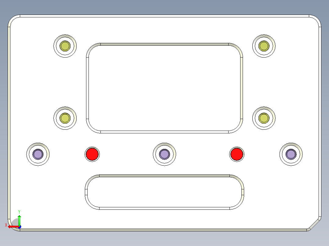 音响外壳CNC铣侧孔治具模型后视图