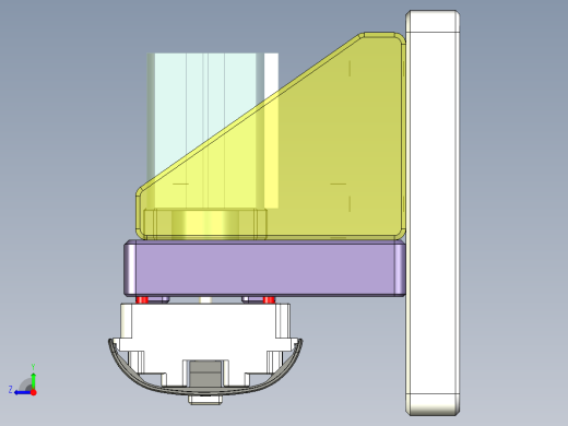 音响外壳CNC铣侧孔治具模型右视缩略图