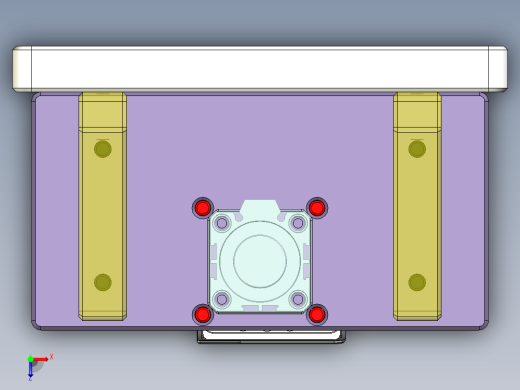 音响外壳CNC铣侧孔治具模型俯视缩略图