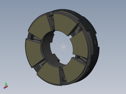 可倾瓦推力轴承设计三维Stp+CAD