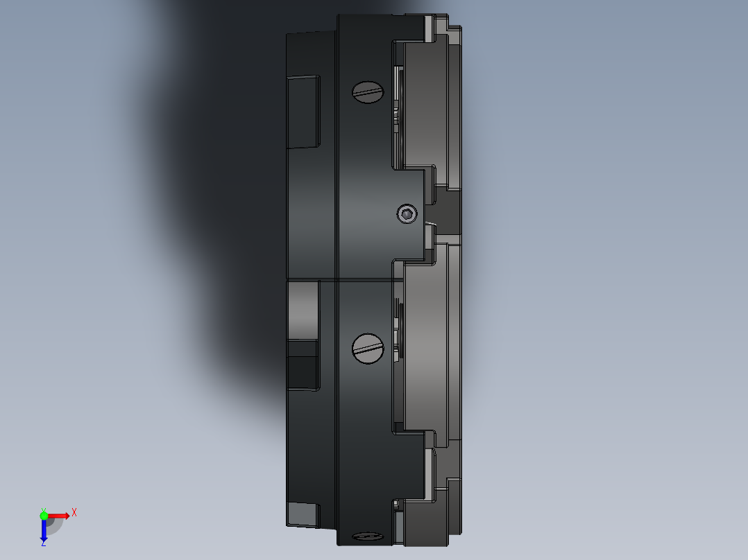 可倾瓦推力轴承设计三维Stp+CAD俯视图