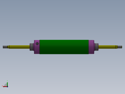 圆形气动缸（双杆）63x16x170 mm后视缩略图