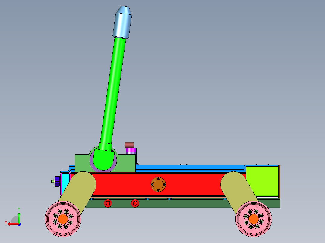 果园无人植保车喷雾装置后视图