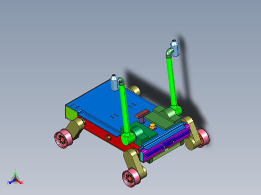 果园无人植保车喷雾装置正等轴测缩略图