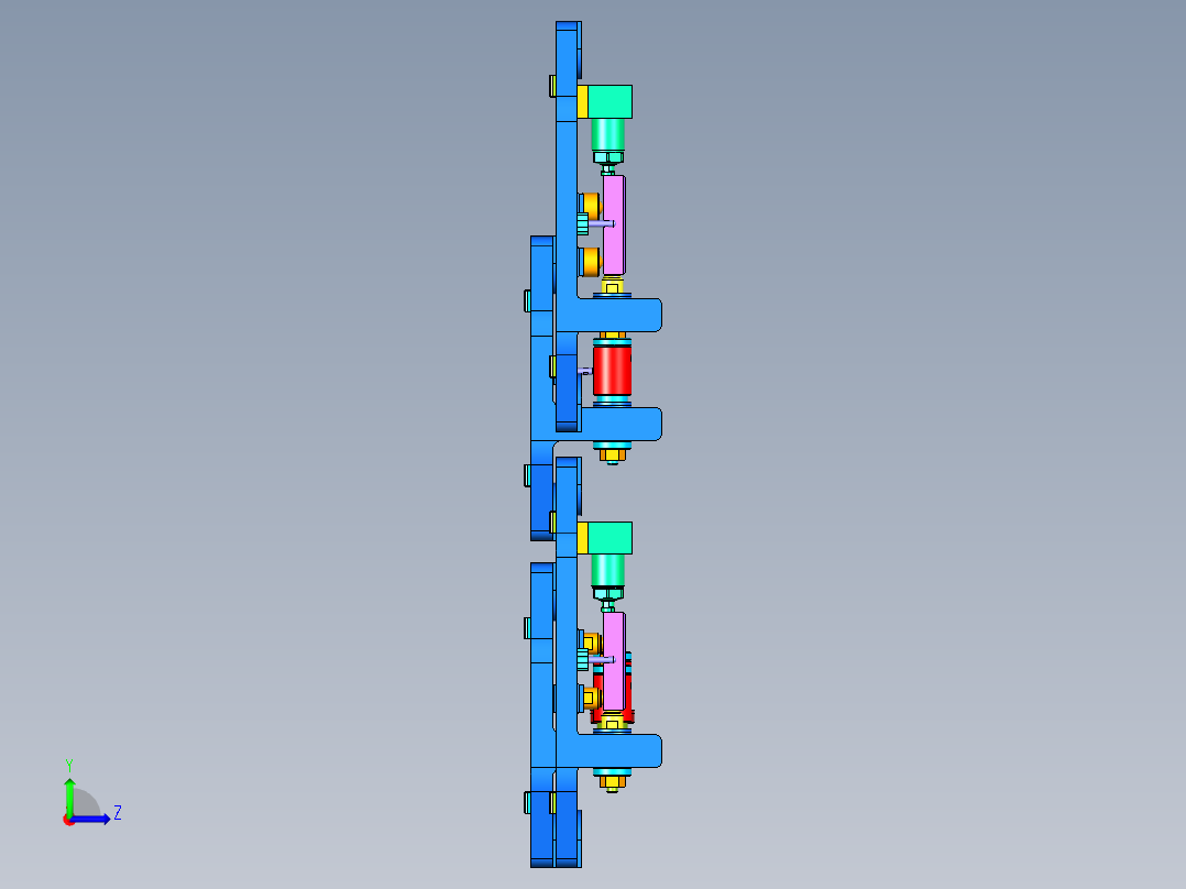 3款钻横孔及2款铣U槽夹具左视图