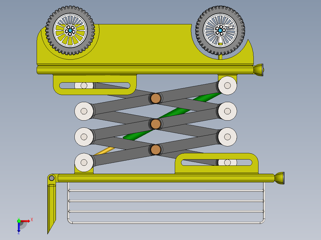 剪叉式升降机 、剪刀升降车俯视图