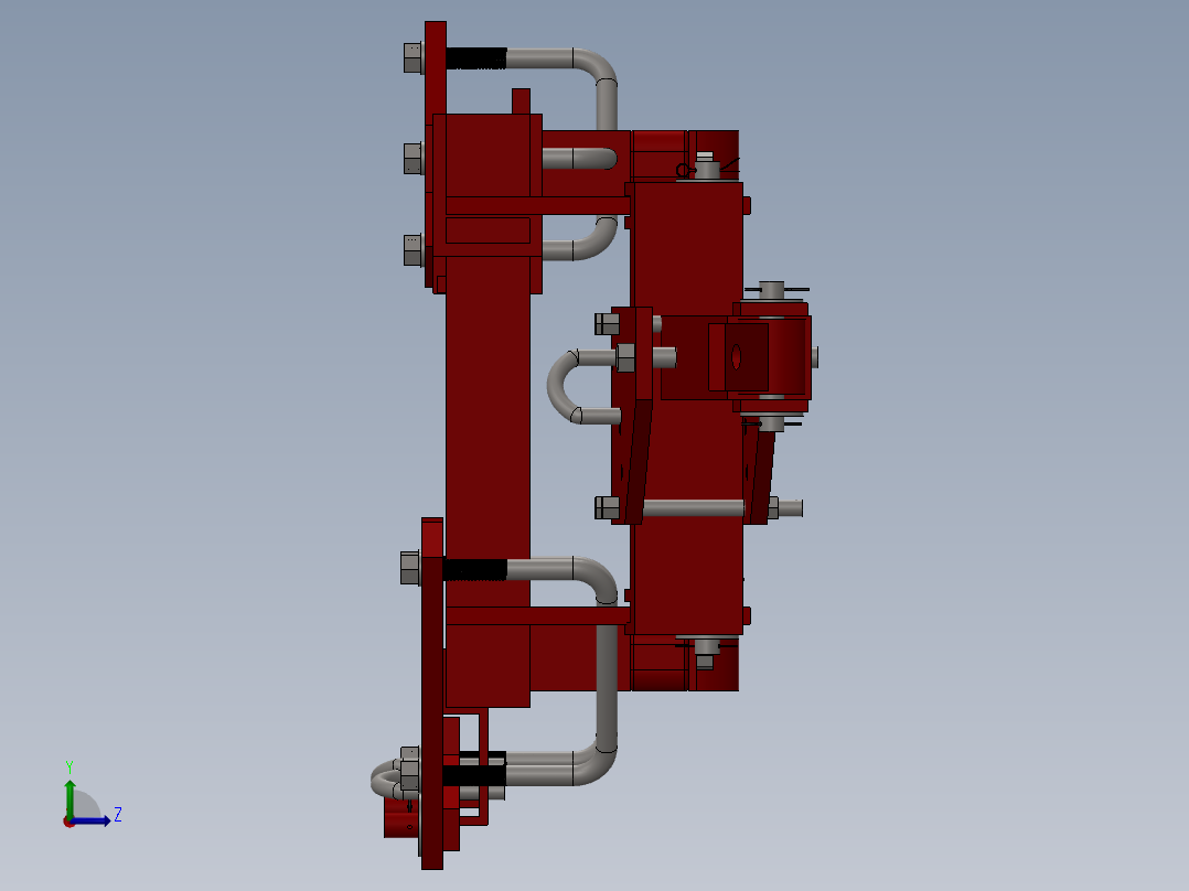 农业机械、播种机(80)左视图