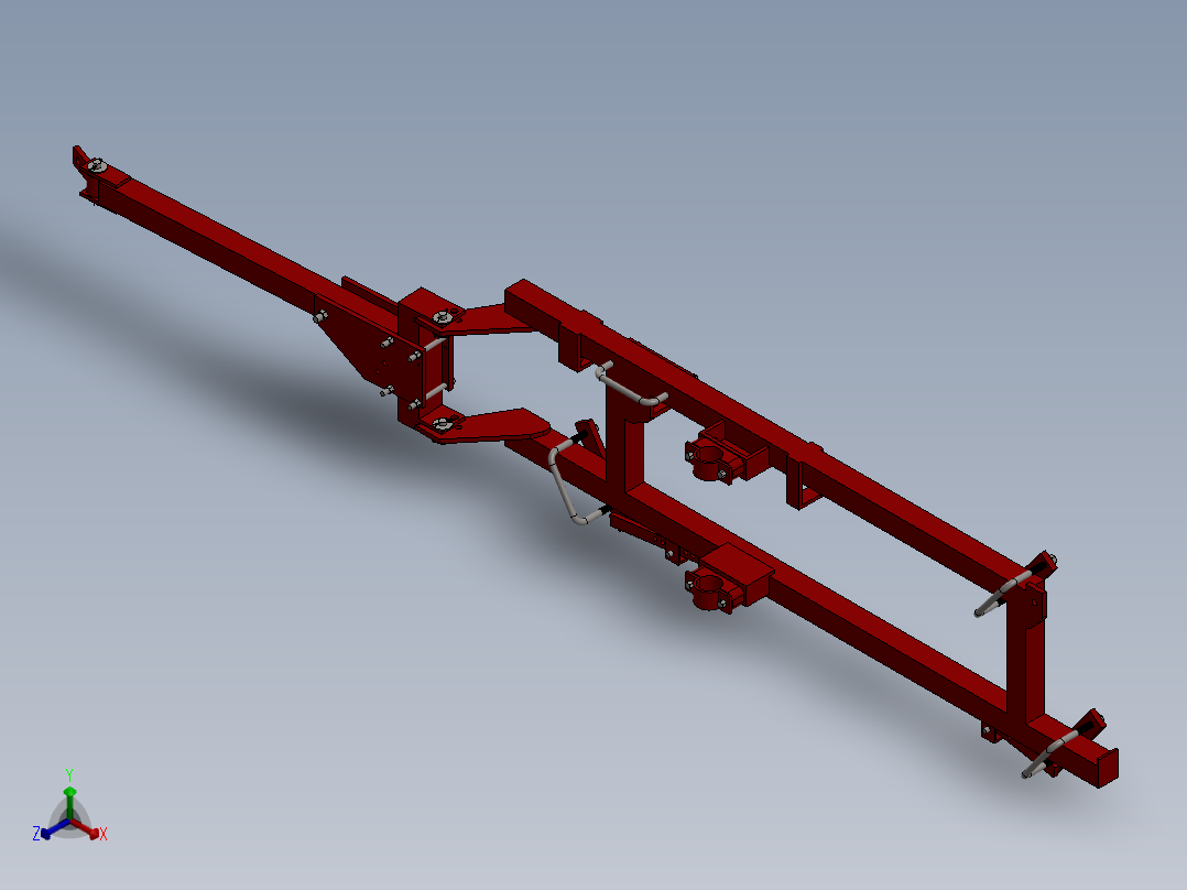农业机械、播种机(80)正等轴测图
