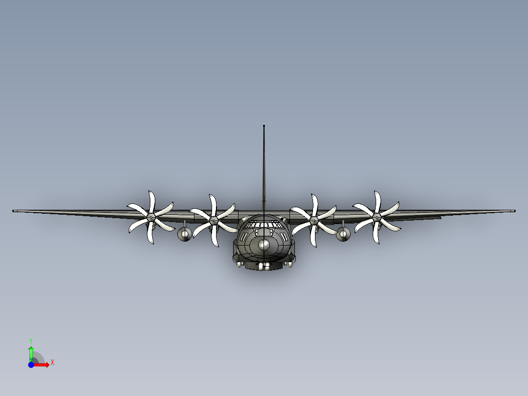 B3003782-C-130J 洛克希德运输机前视图