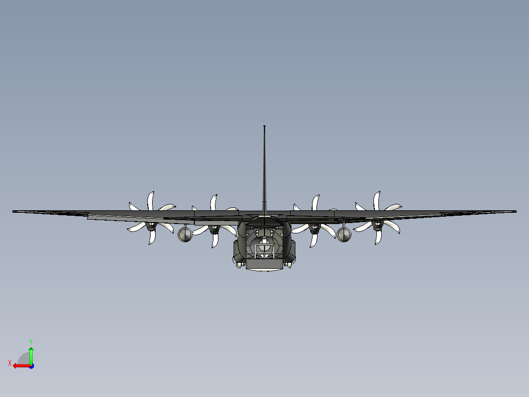 B3003782-C-130J 洛克希德运输机后视图