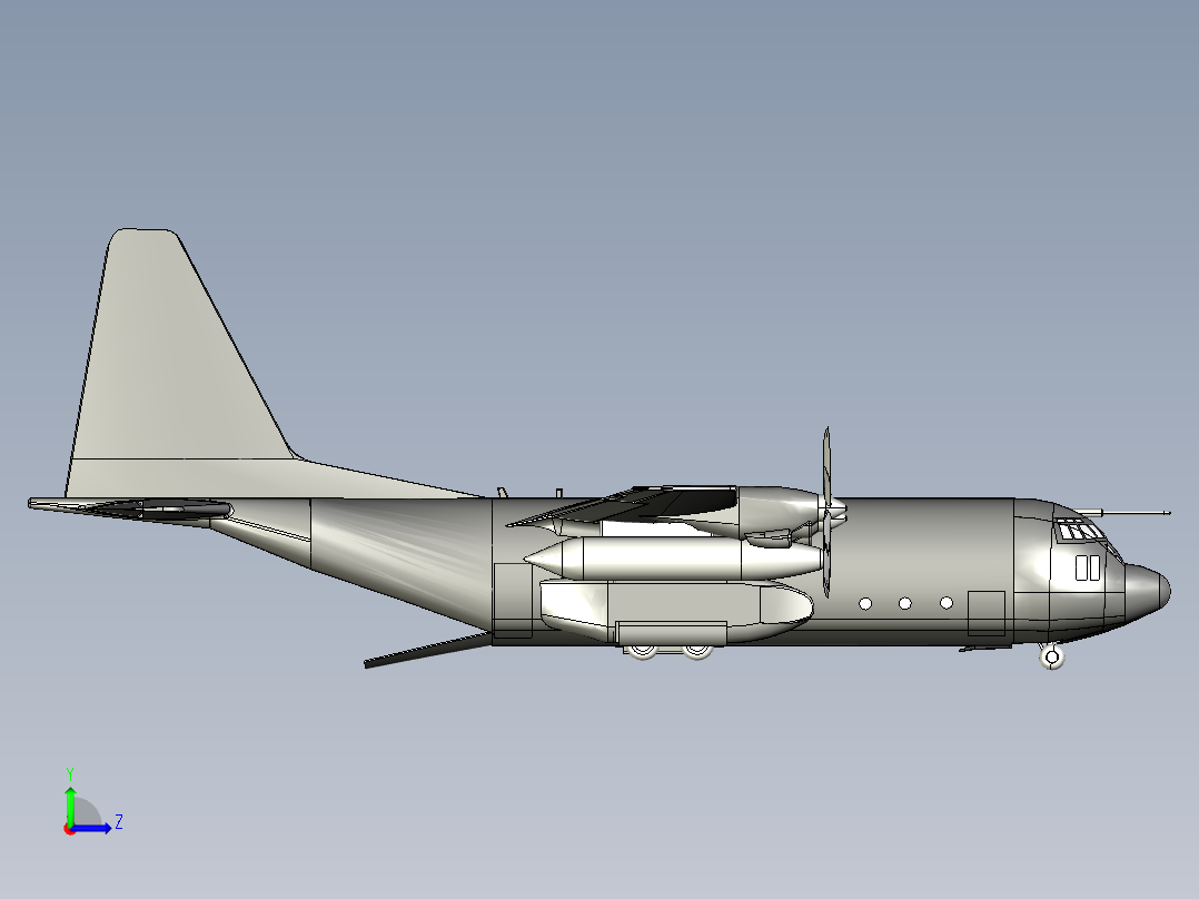 B3003782-C-130J 洛克希德运输机左视图