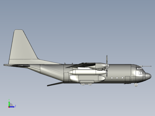 B3003782-C-130J 洛克希德运输机左视缩略图