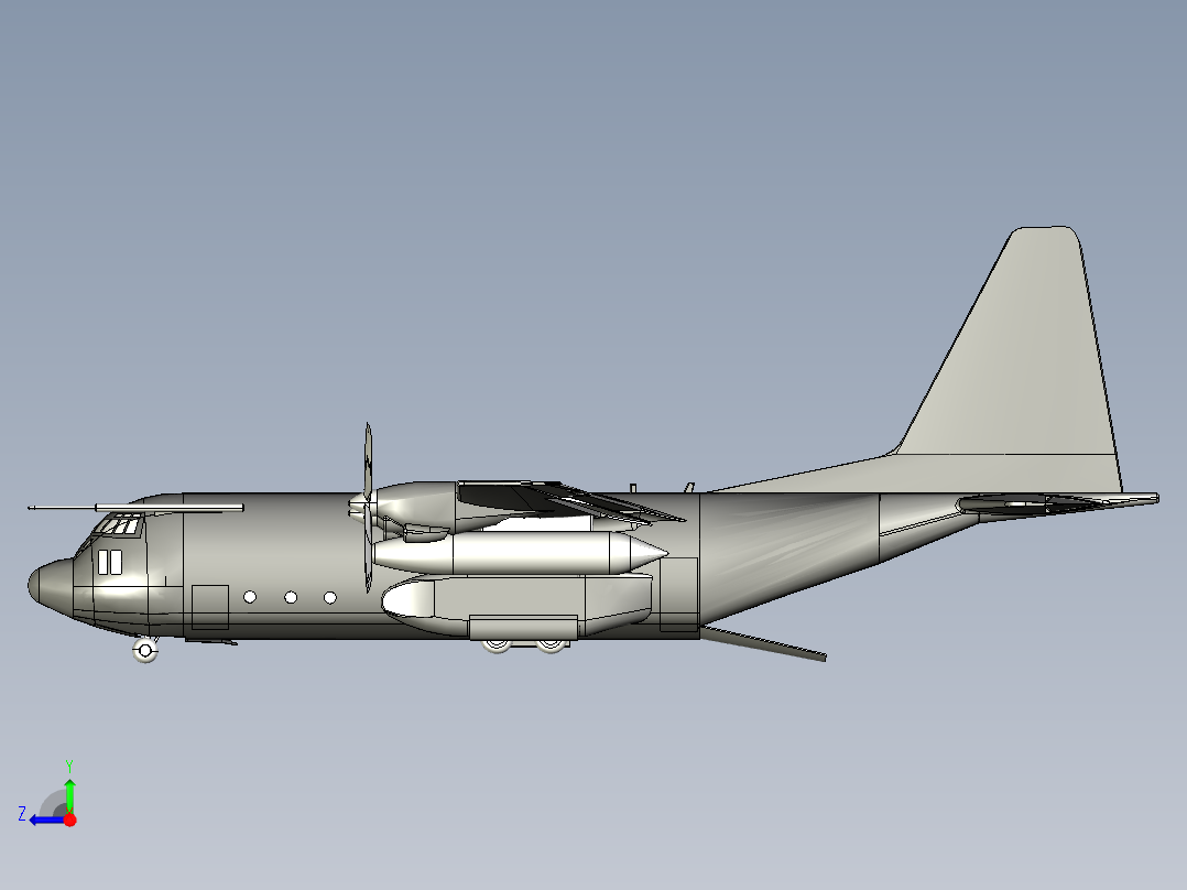 B3003782-C-130J 洛克希德运输机右视图