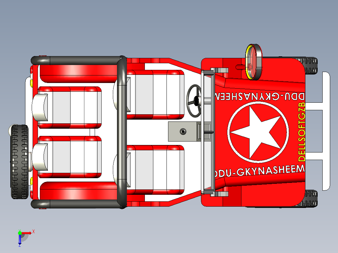 B3003842-吉普车 2020俯视图