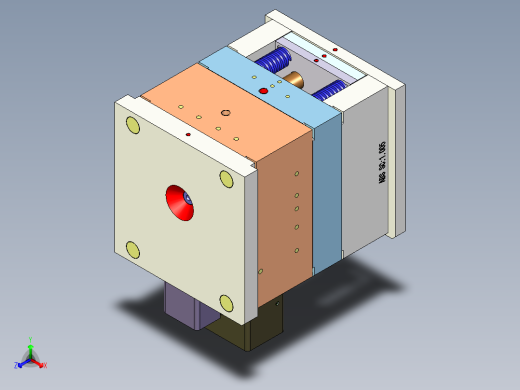 豆浆机主体（前模滑块）