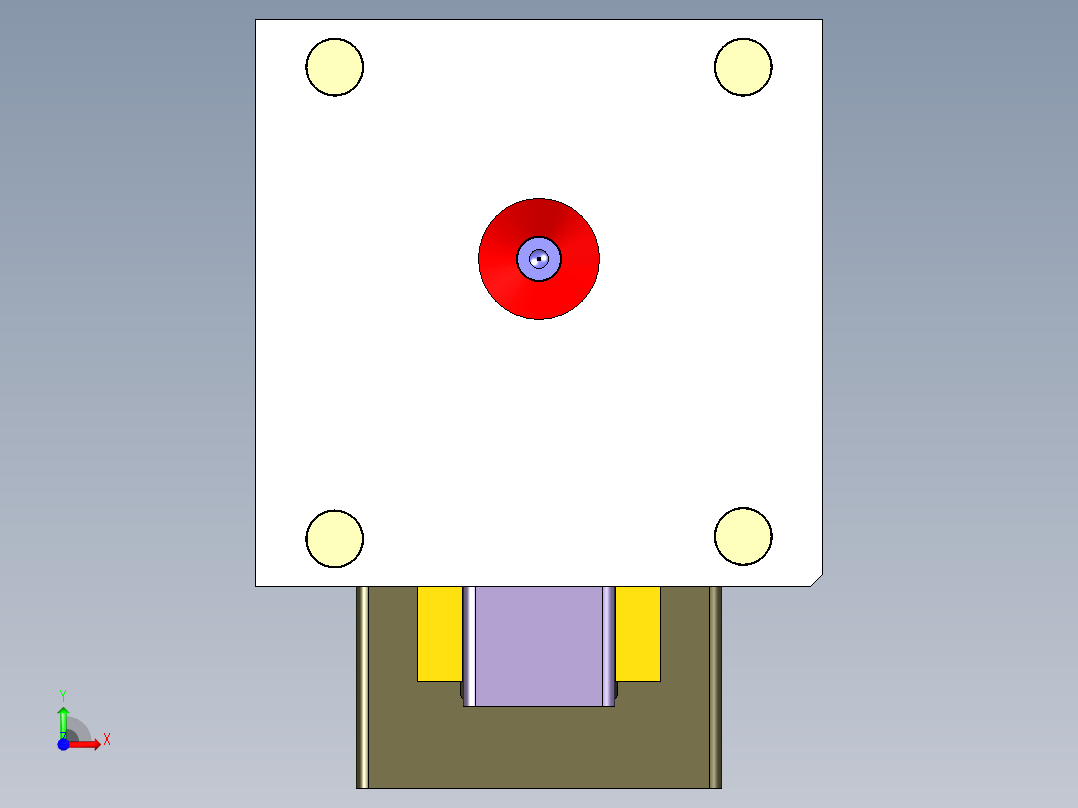 豆浆机主体（前模滑块）前视图