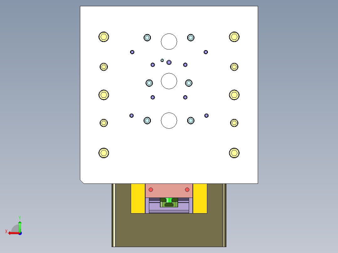 豆浆机主体（前模滑块）后视图
