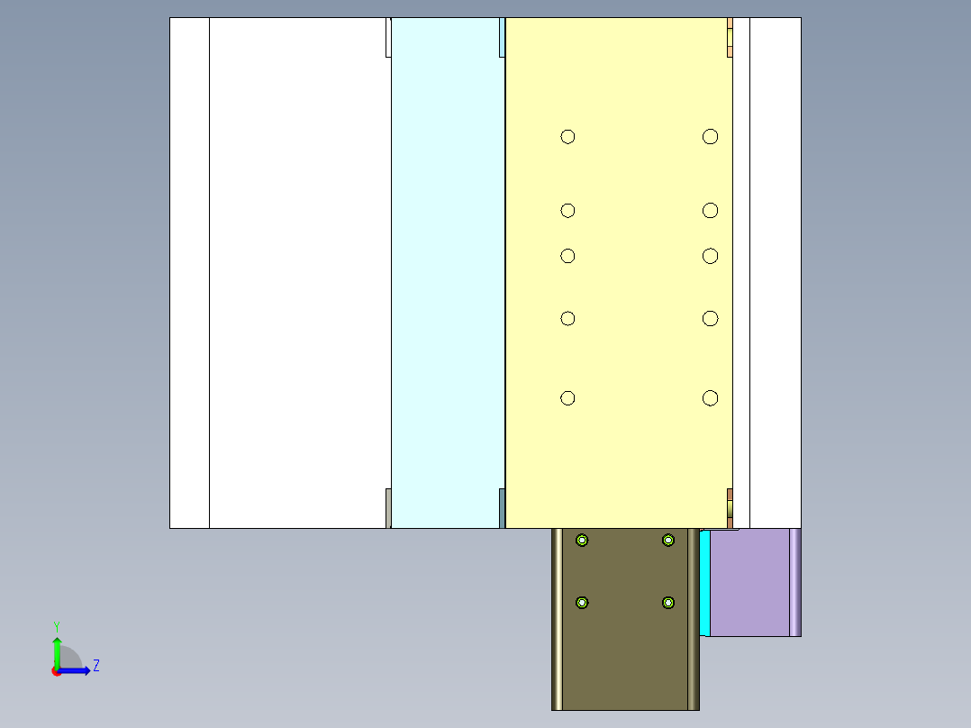 豆浆机主体（前模滑块）左视图