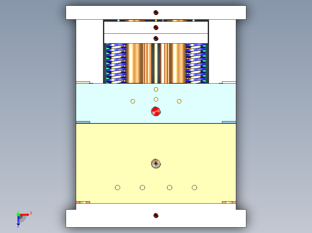 豆浆机主体（前模滑块）俯视图