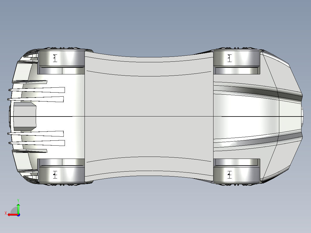 跑车外壳造型 STP IGS格式后视图