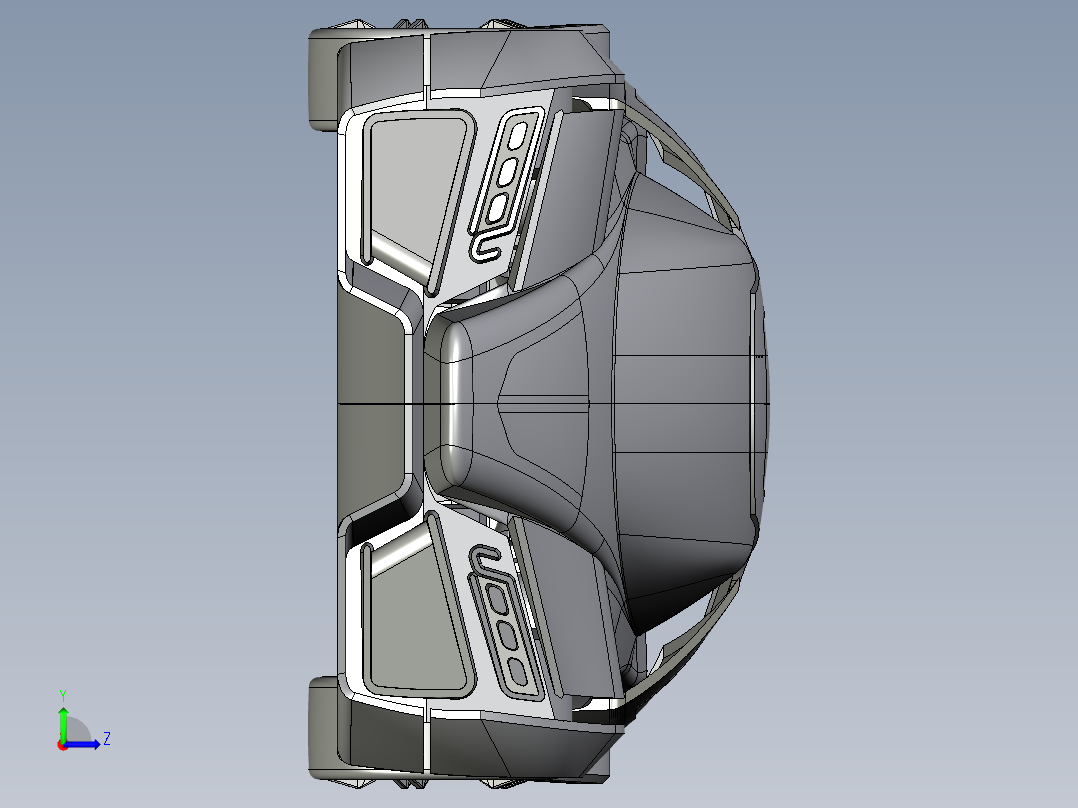 跑车外壳造型 STP IGS格式左视图