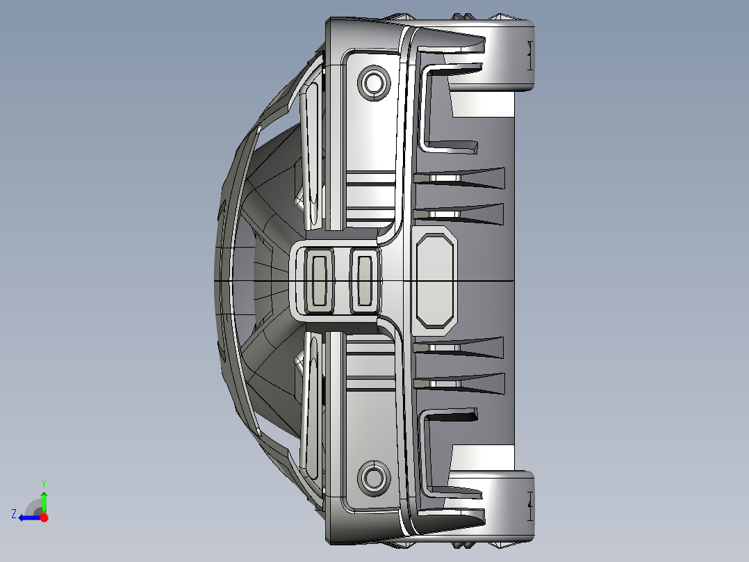 跑车外壳造型 STP IGS格式右视图