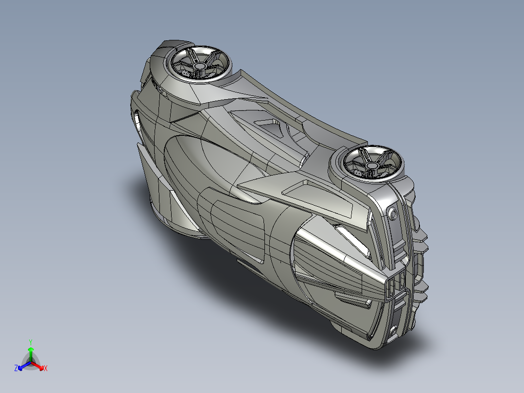 跑车外壳造型 STP IGS格式正等轴测图