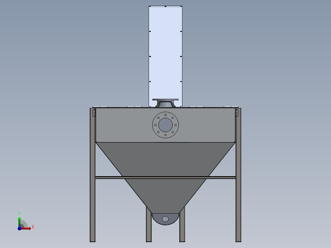 砂粒分离器grit-separator-1832-模型格式为 sw前视图