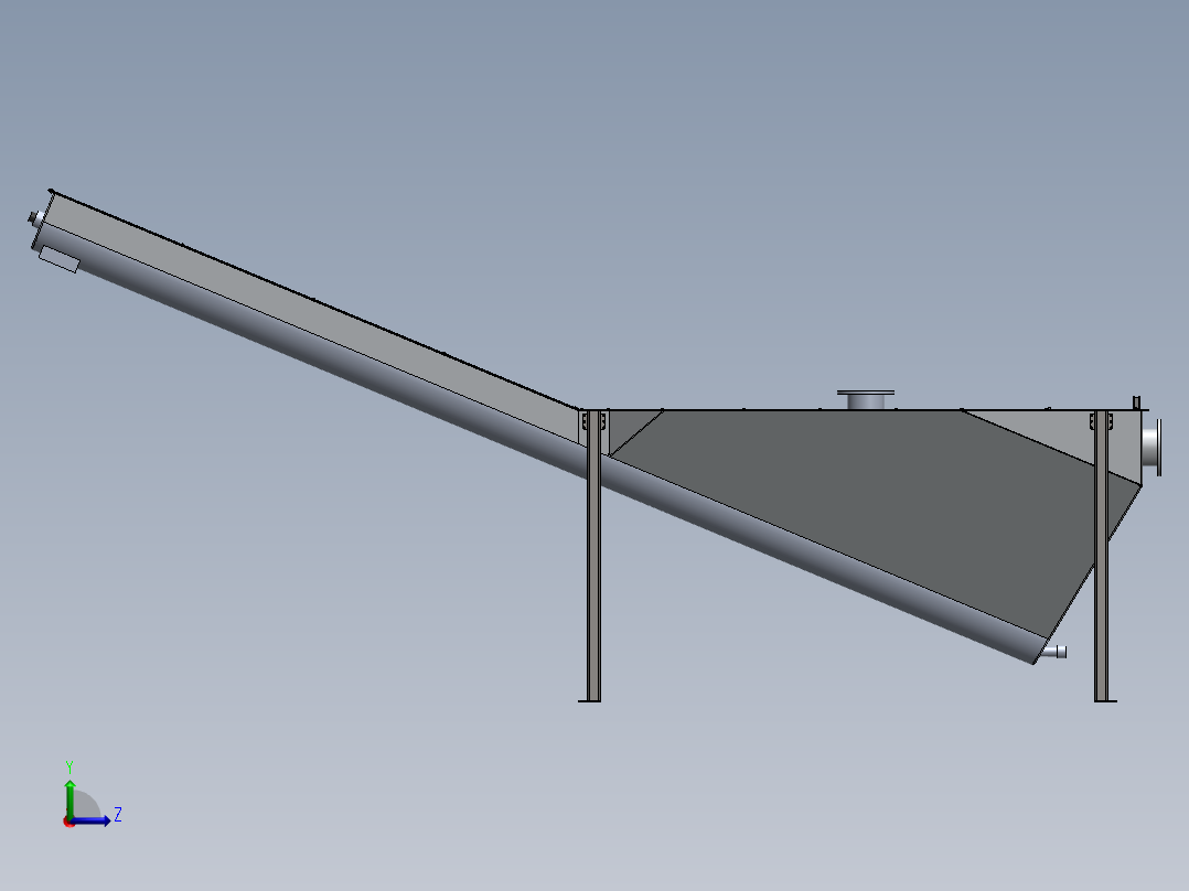 砂粒分离器grit-separator-1832-模型格式为 sw左视图