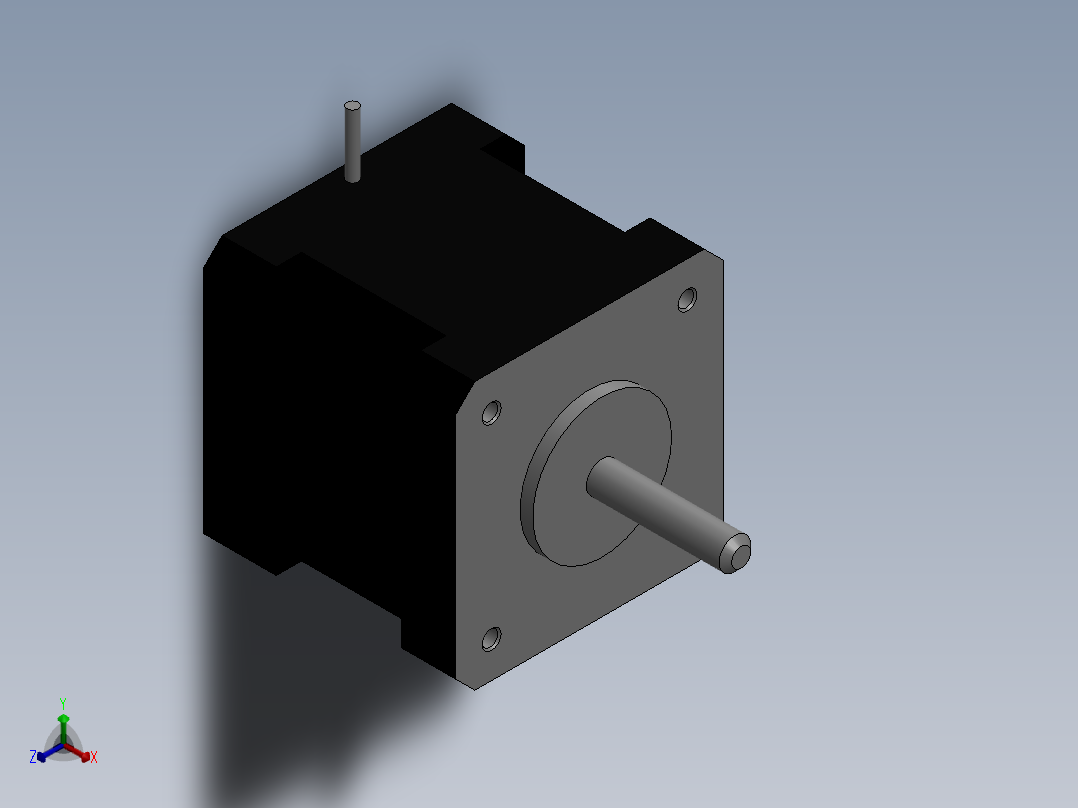 两相42系列混合式步进电机[42BYG250BK-SASSML-0151]正等轴测图