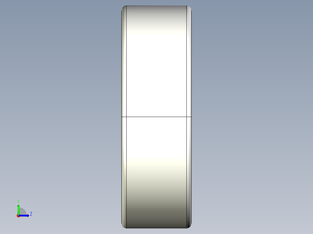 完整的全局参数化米制、双密封MR-2RS系列微型轴承库2024 02 12-深槽、杠杆、MR-2RS、双密封系列微型米制轴承的Solidworks和Step模型左视图