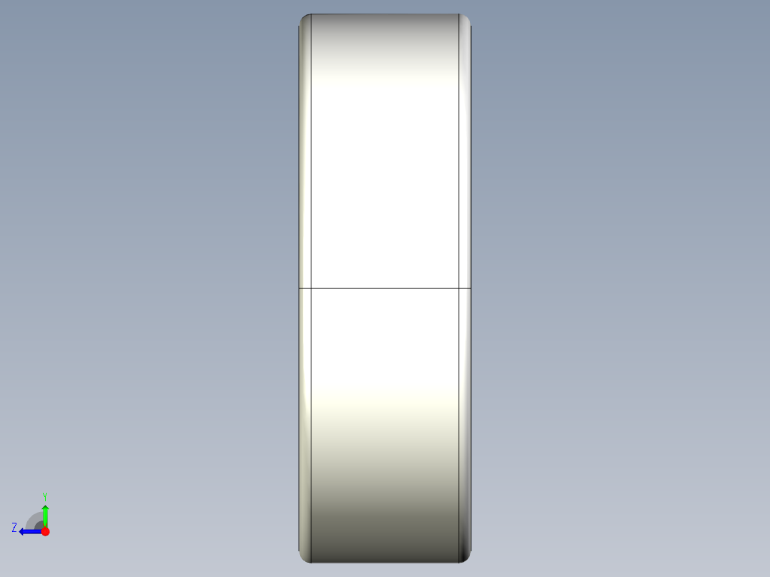 完整的全局参数化米制、双密封MR-2RS系列微型轴承库2024 02 12-深槽、杠杆、MR-2RS、双密封系列微型米制轴承的Solidworks和Step模型右视图