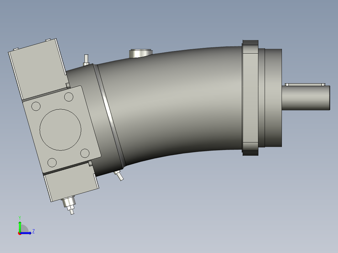 SY-A7V160LV20R-PFM0变量柱塞泵SY-A7V160LV-20R-PFM0左视图