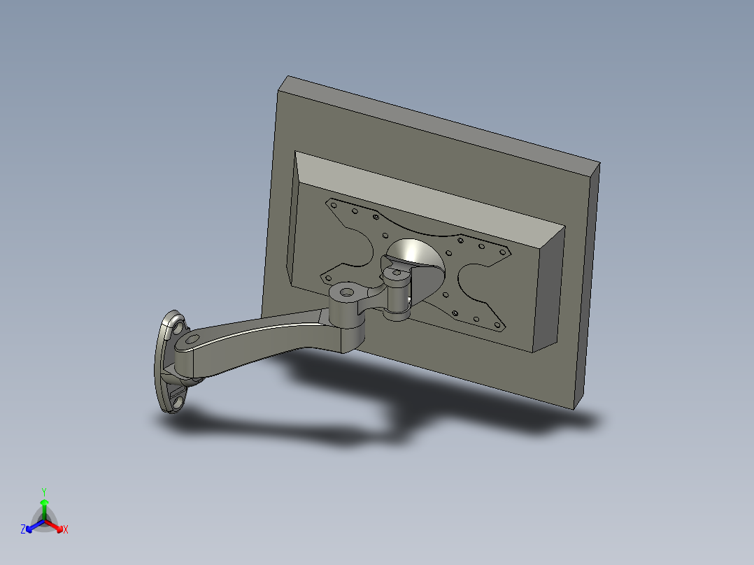 摇臂总装正等轴测图