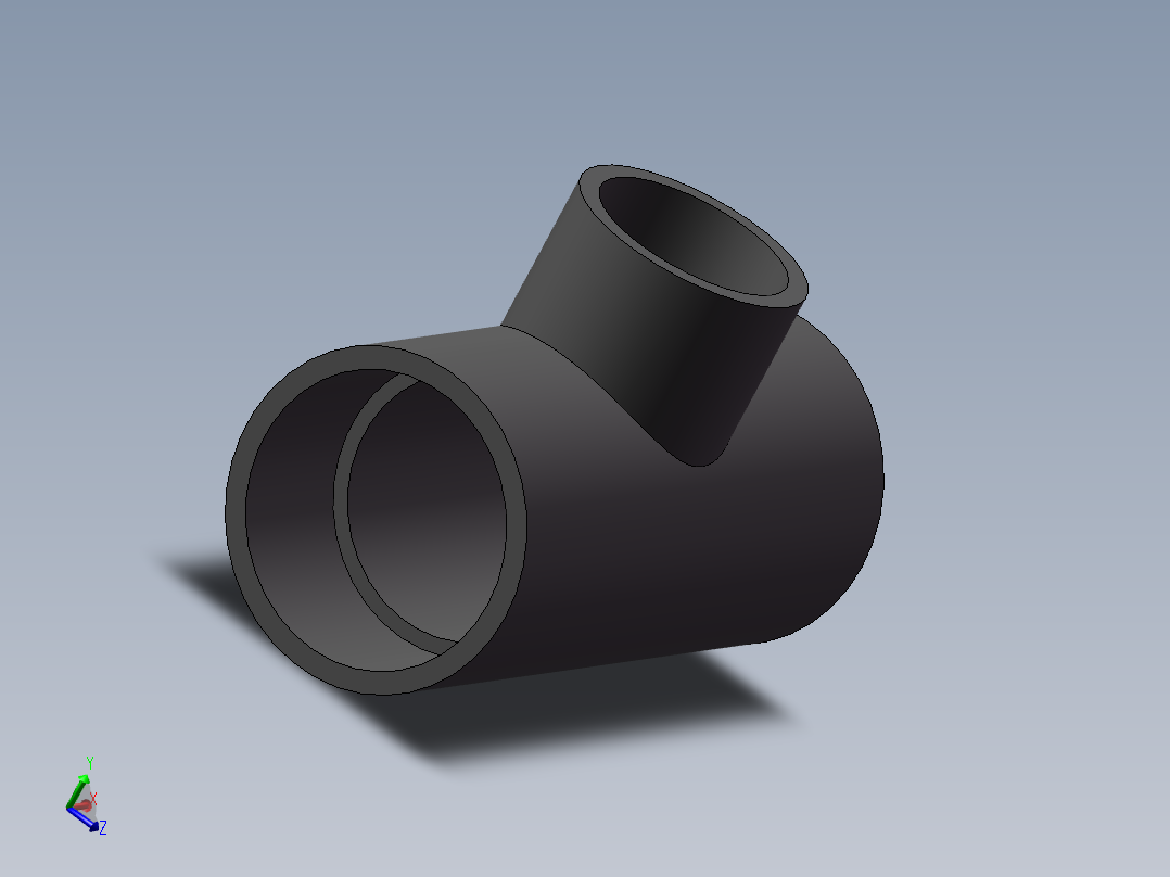 UPVC_RTEE_DN80_32主视图