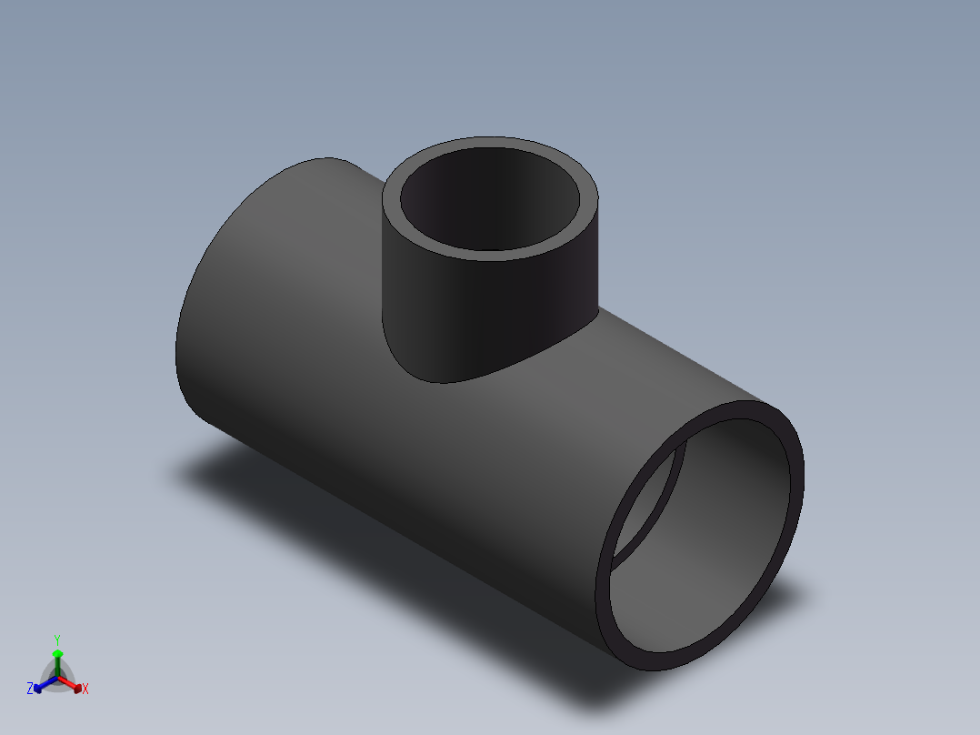 UPVC_RTEE_DN80_32正等轴测图