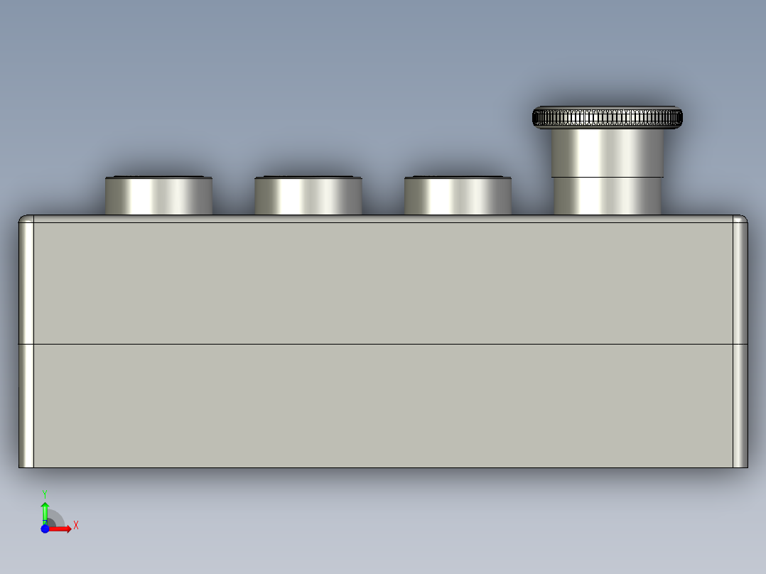 四连按钮盒装配体前视图