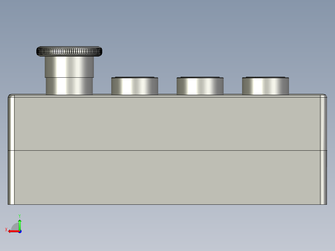 四连按钮盒装配体后视图