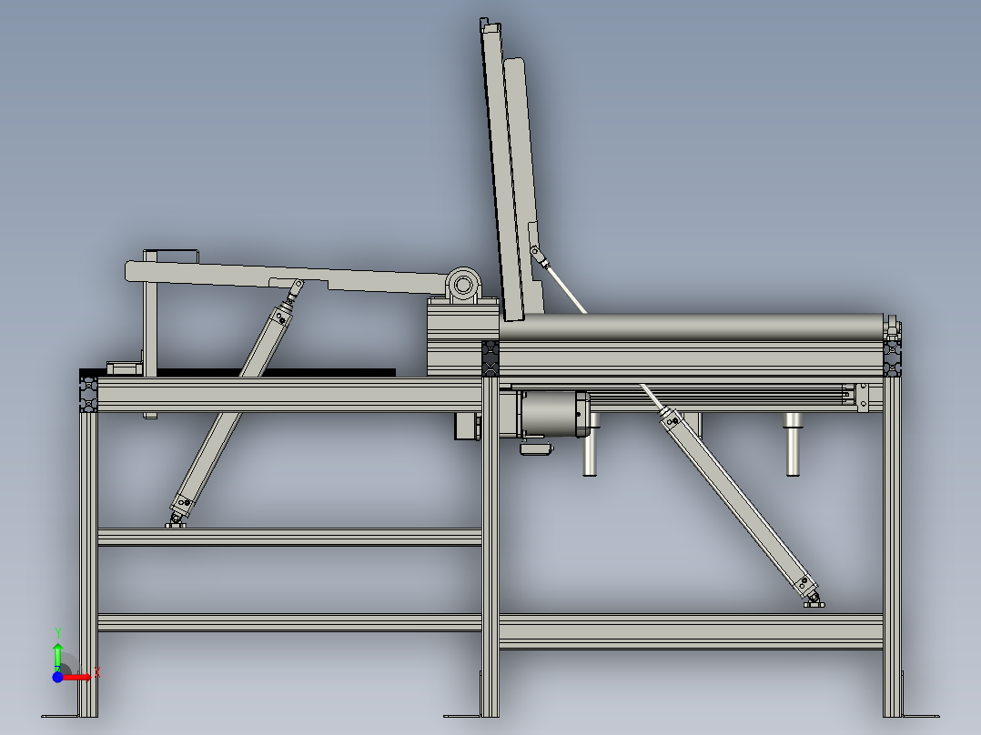 翻转粘定位台前视图