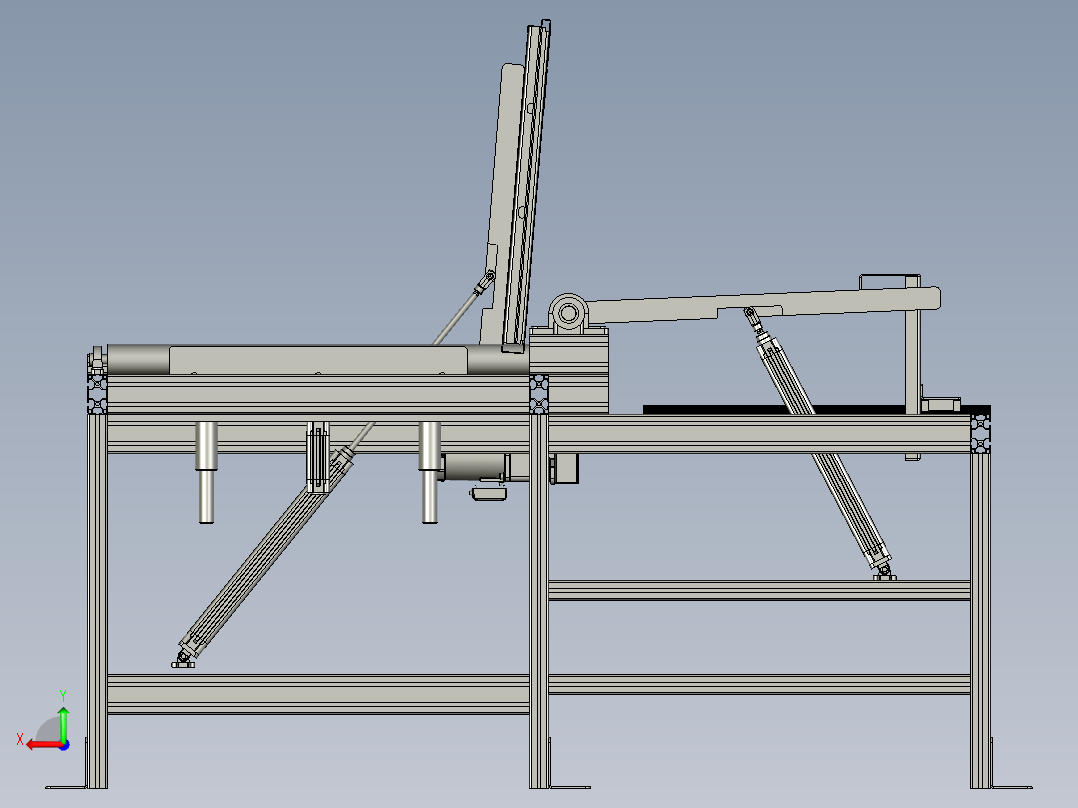 翻转粘定位台后视图