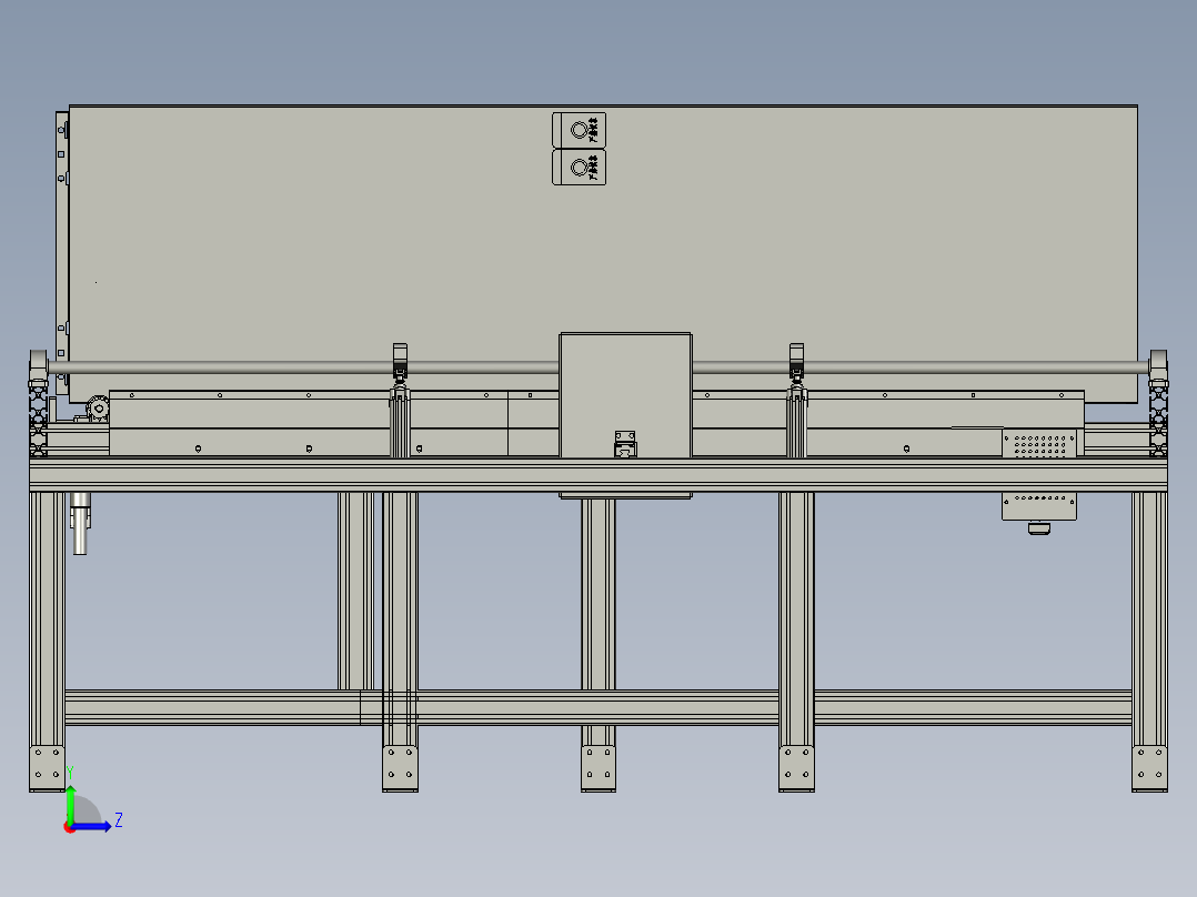 翻转粘定位台左视图