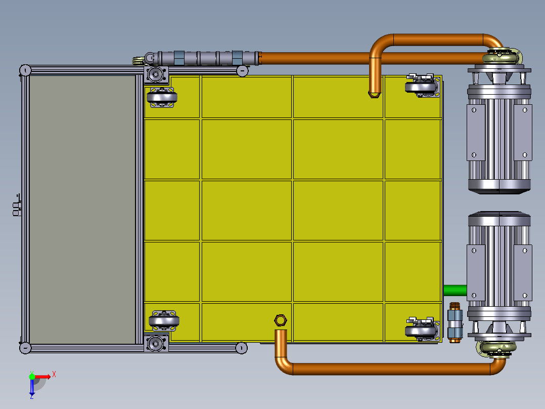 电解蚀刻机俯视图