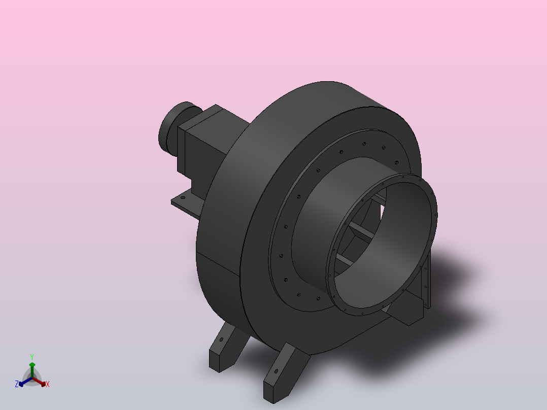 Y9-35锅炉离心引风机[Y9-35-13.5D]主视图