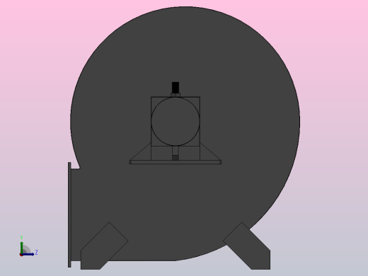Y9-35锅炉离心引风机[Y9-35-13.5D]左视缩略图
