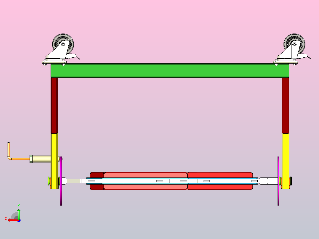 旋转夹具设计后视图