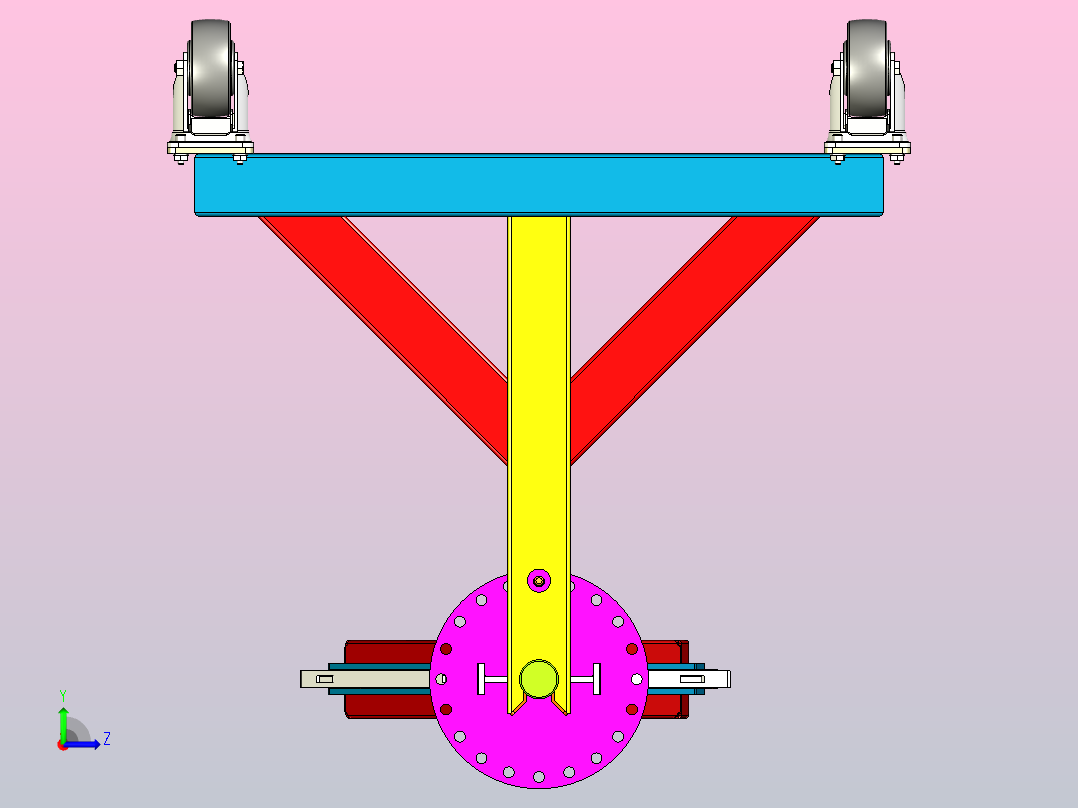旋转夹具设计左视图