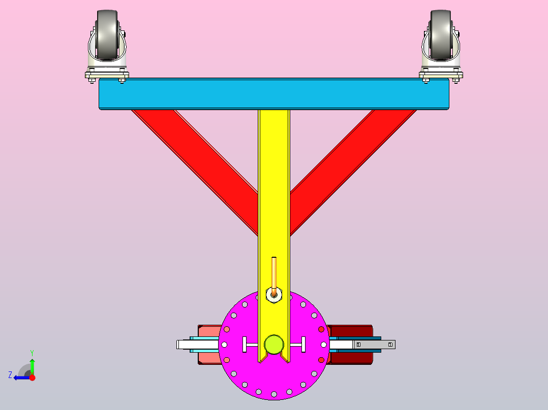 旋转夹具设计右视图