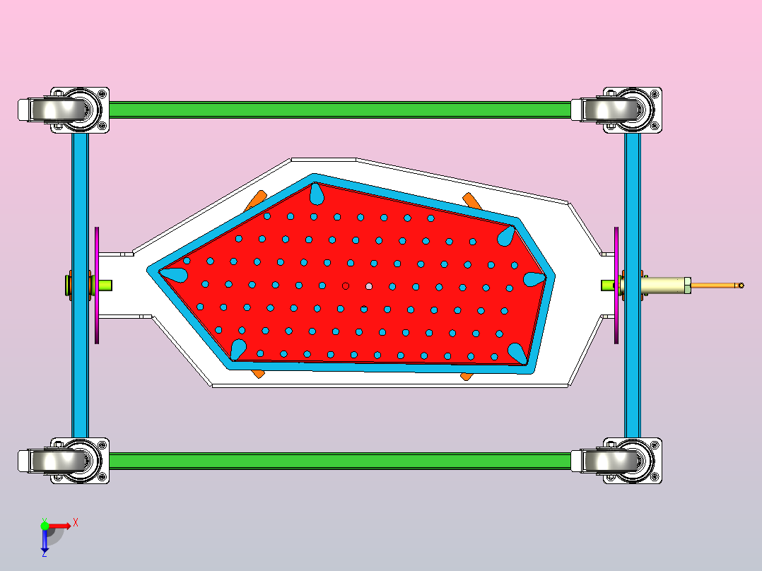 旋转夹具设计俯视图